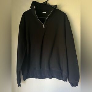 ZARA Men’s Half Zip Sweater Black XL